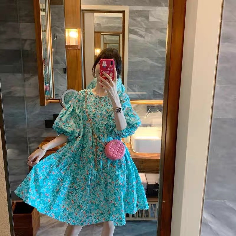 Váy Hoa Nhí Babydoll Thô Tay Phồng 2 Màu Siêu Xinh Có Ảnh Thật Kèm Video | BigBuy360 - bigbuy360.vn