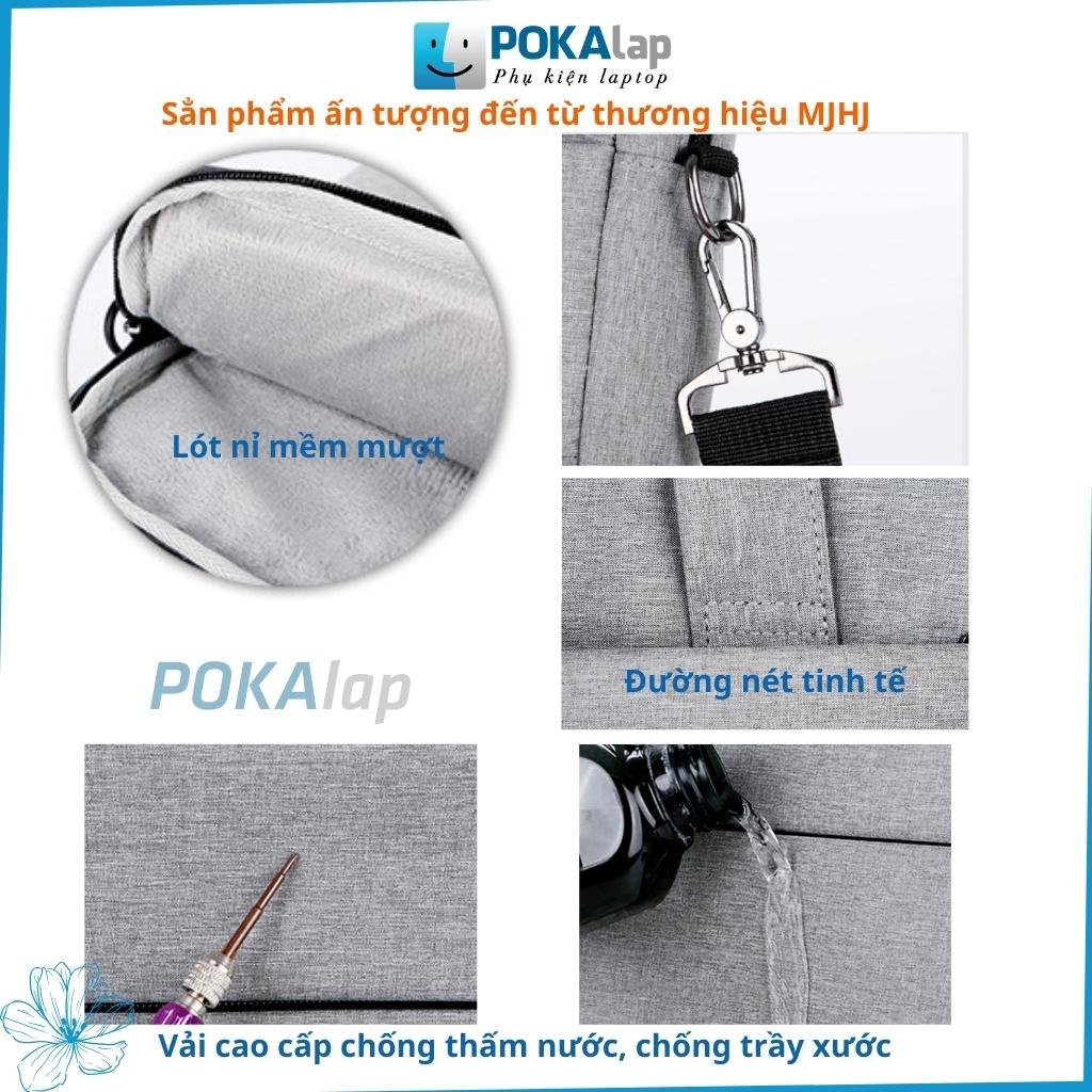Túi chống sốc laptop, macbook POKA10 có chất liệu vải oxford cao cấp chống thấm nước - POKALAP