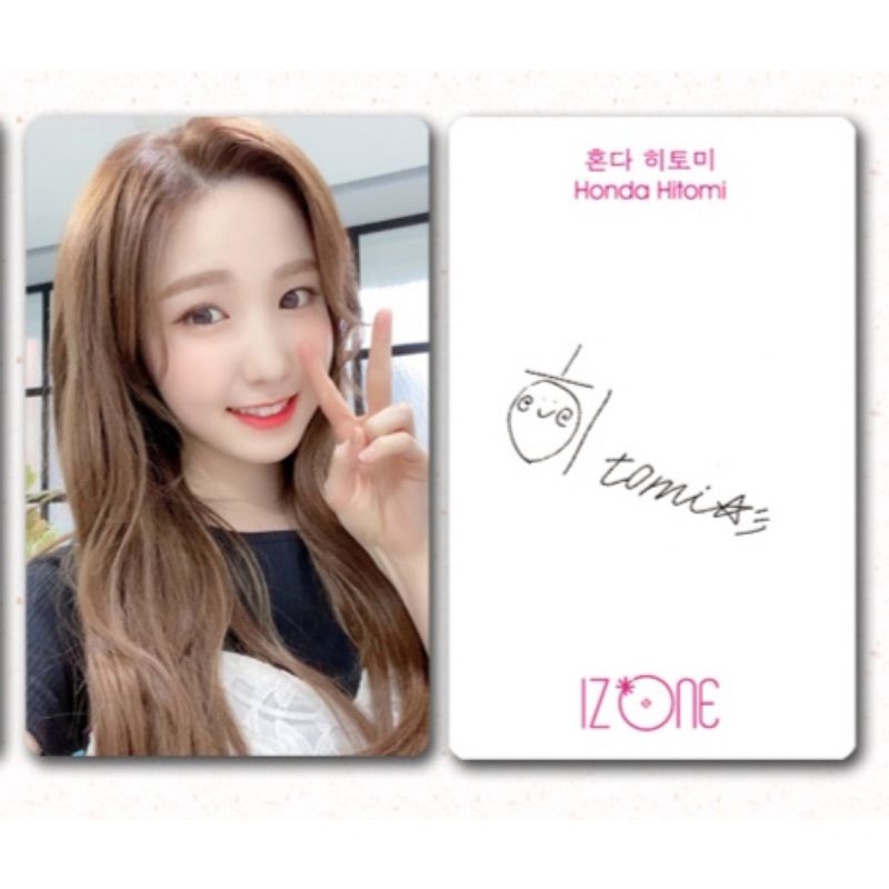 Set 100 card chữ kí Honda Hitomi - IZONE (IZ*ONE)