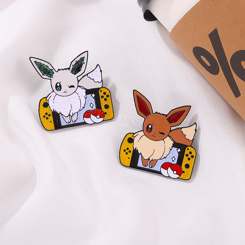Ghim cài áo QIHE JEWELRY hình nhân vật hoạt hình Pokemon dễ thương