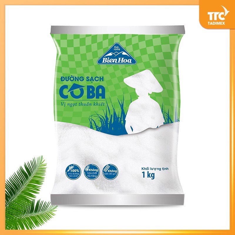 Đường Sạch Cô Ba Biên Hòa/ Đường Sugar Refined Gói 1kg