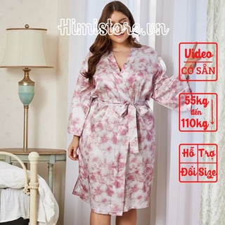 [CÓ SẴN] Đầm big size đắp chéo tay suông rộng Thương hiệu Himistore