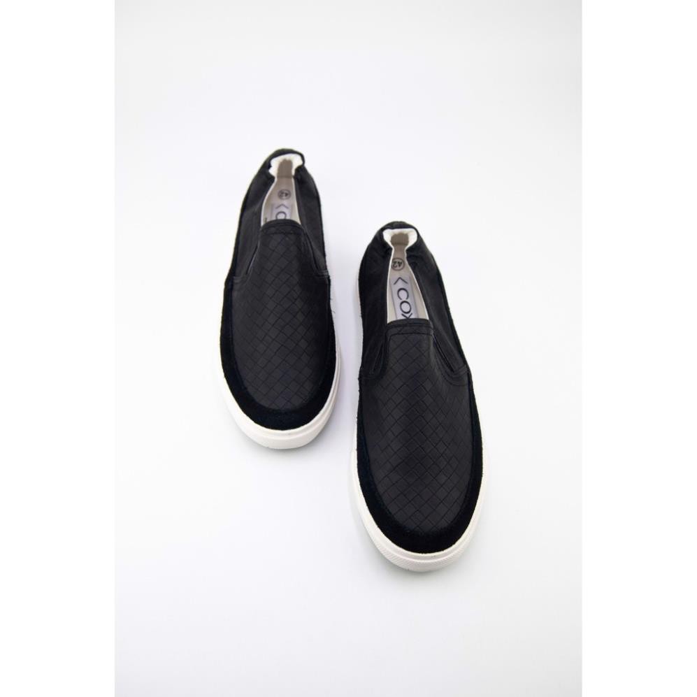 [Freeship - Hàng Chính Hãng] Giày Lười Nam Cox Shoes Black 109