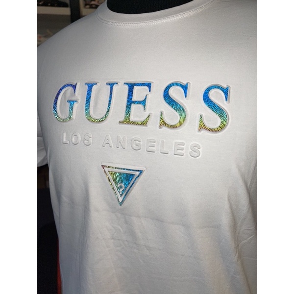 Áo Thun Tay Ngắn In Chữ GUESS Dạ Quang Thời Trang Xuân Hè Mới Cho Nam Và Nữ