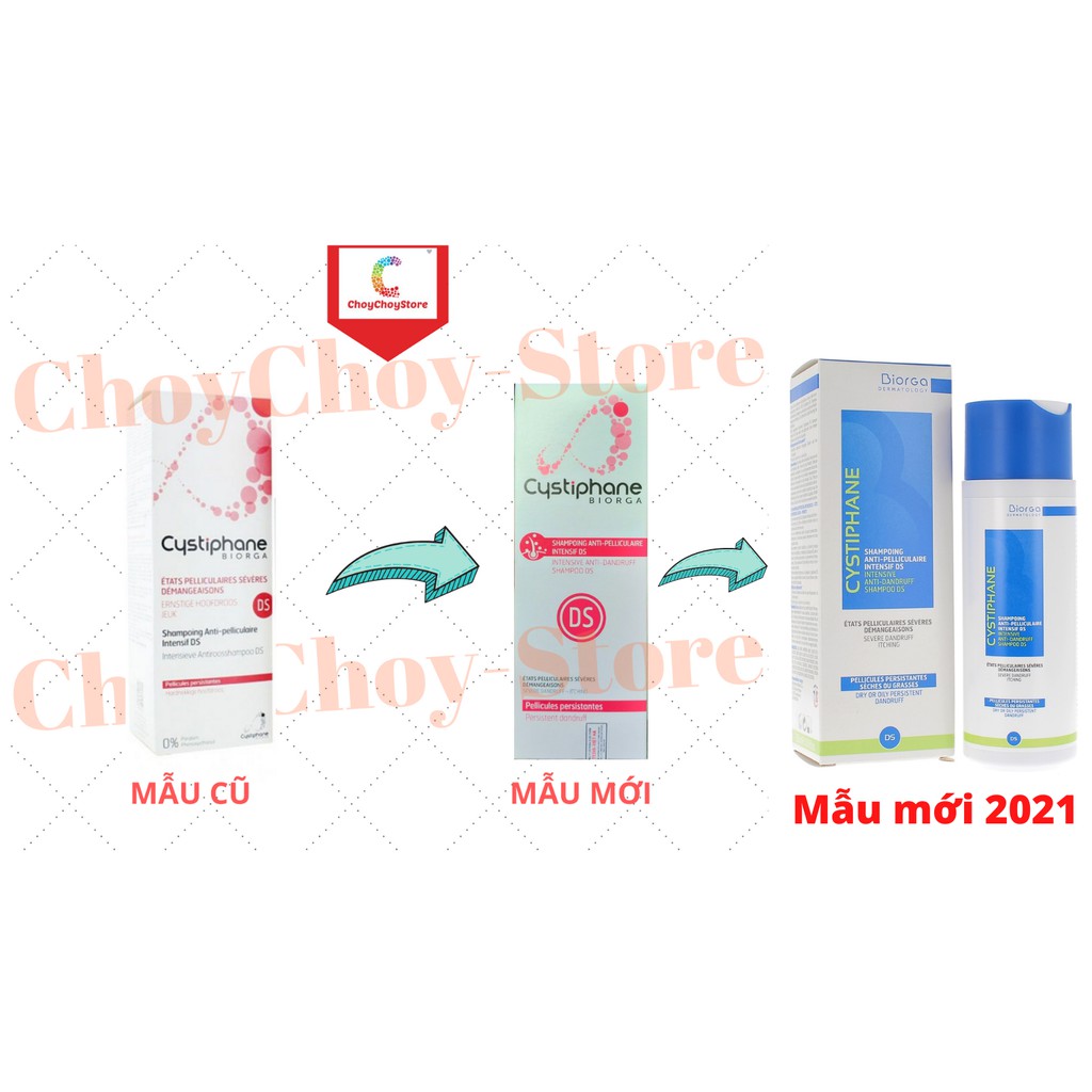 [🇫🇷 Tem CTY] Dầu gội Cystiphane BIORGA Anti Dandruff Shampoo DS 200mL - hỗ trợ giảm gàu, giảm ngứa