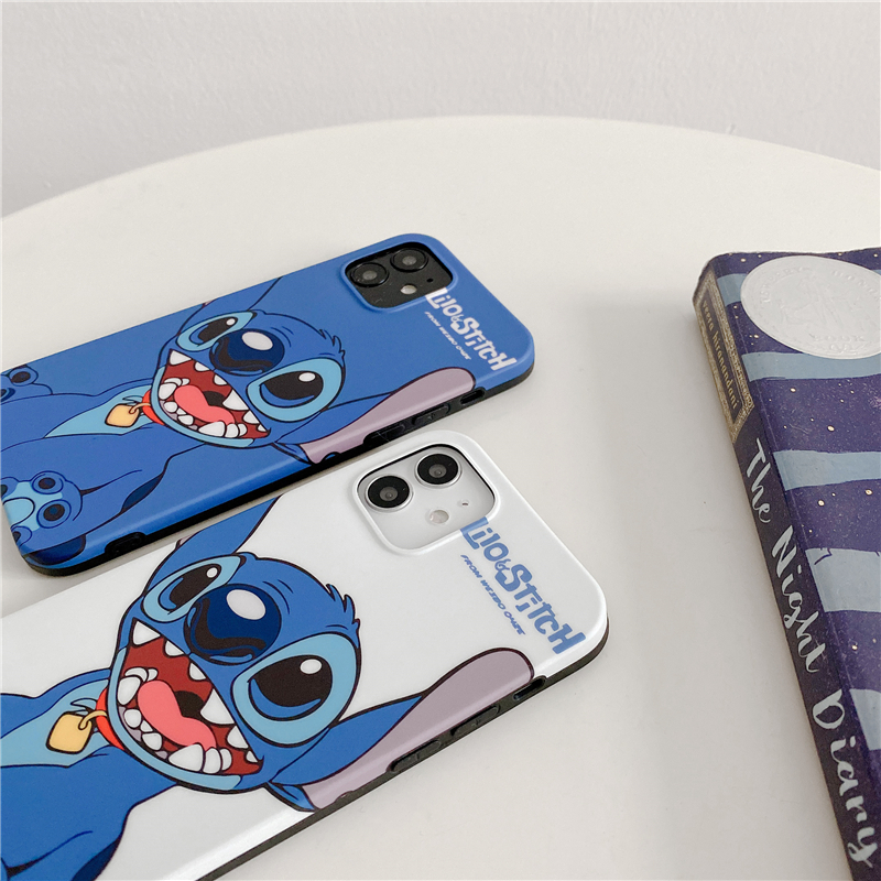 Ốp điện thoại silicone mềm họa tiết Stitch màu trơn cho IPHONE 12 11 MINIPRO MAX X XS MAX XR 8 7 PLUS SE