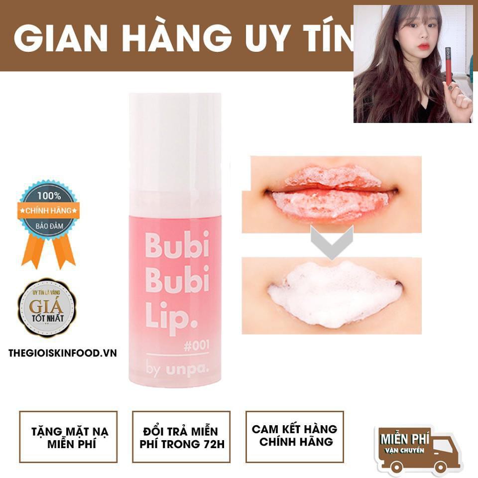 Gel tẩy da chết môi sủi bọt Unpa Bubi Bubi Lip Unpa 12ml Hàn Quốc