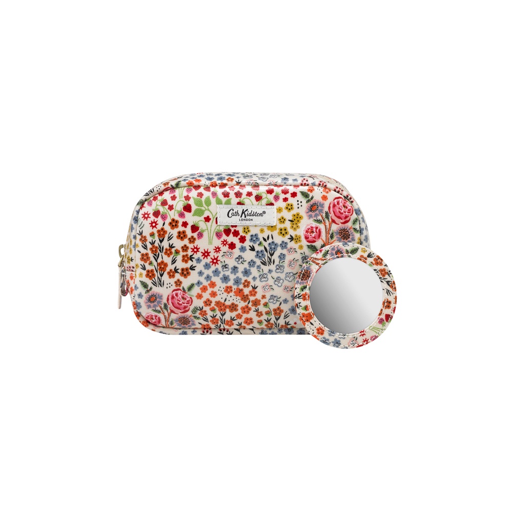 Cath Kidston - Túi đựng mỹ phẩm/Classic Make Up Case - Kingdom Ditsy - Cream -1042511