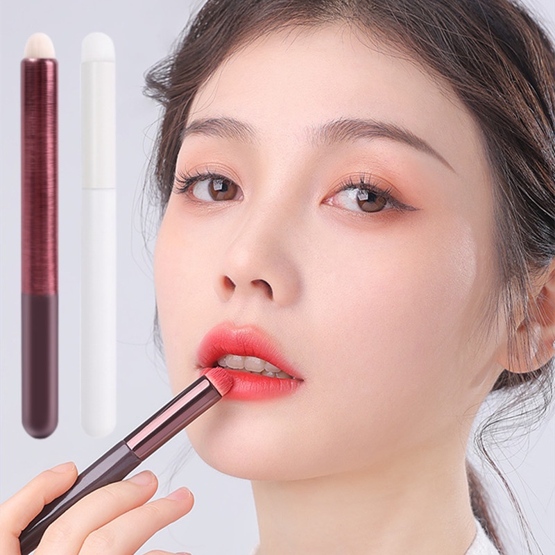 1 Cọ Trang Điểm Môi Đầu Tròn Lông Nylon Chống Nhòe Che Khuyết Điểm Đa Năng