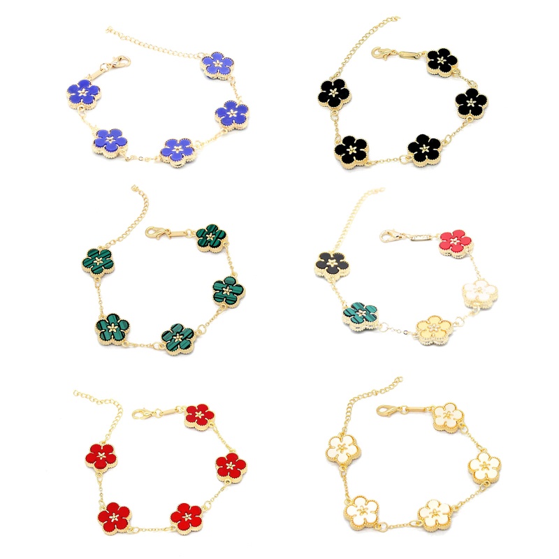 Vòng Đeo Tay Hai Mặt Hình Hoa Mận Có Thể Điều Chỉnh