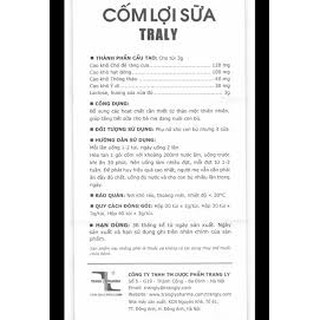 cốm lợi sữa Traly (hộp 30 gói)