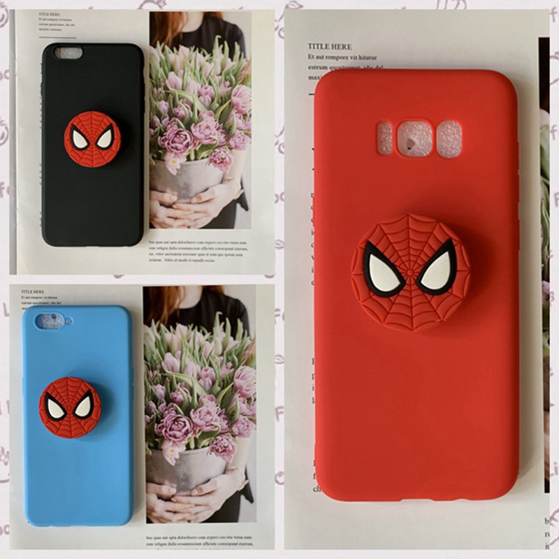 Samsung A8 2018,A8+,J4 2018,J4+,J6 2018,J6+,A5 2017,A5 2016,J7 Prime,J2 Prime Superhero Movie Spiderman Soft Case +Stand