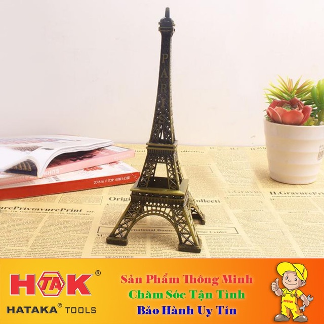 Mô Hình Tháp Eiffel Hợp Kim Mạ Đồng FXE1016 Trang Trí Tủ, Bàn Làm Việc