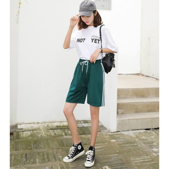 Quần short hè thể thao unisex, quần đùi 3 sọc có túi nhiều màu kèm video