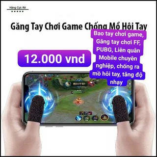 bộ 2 cái Bao tay chơi game, Găng tay chơi FF, PUBG, Liên quân Mobile chuyên nghiệp, chống ra mồ hôi tay, tăng độ nhạy
