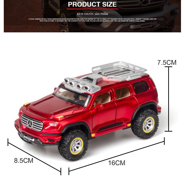 Ô tô Mô hình cao cấp Mercedes Benz ENER G FORCE (EGF) tỉ lệ 1:32 PKHROTO002