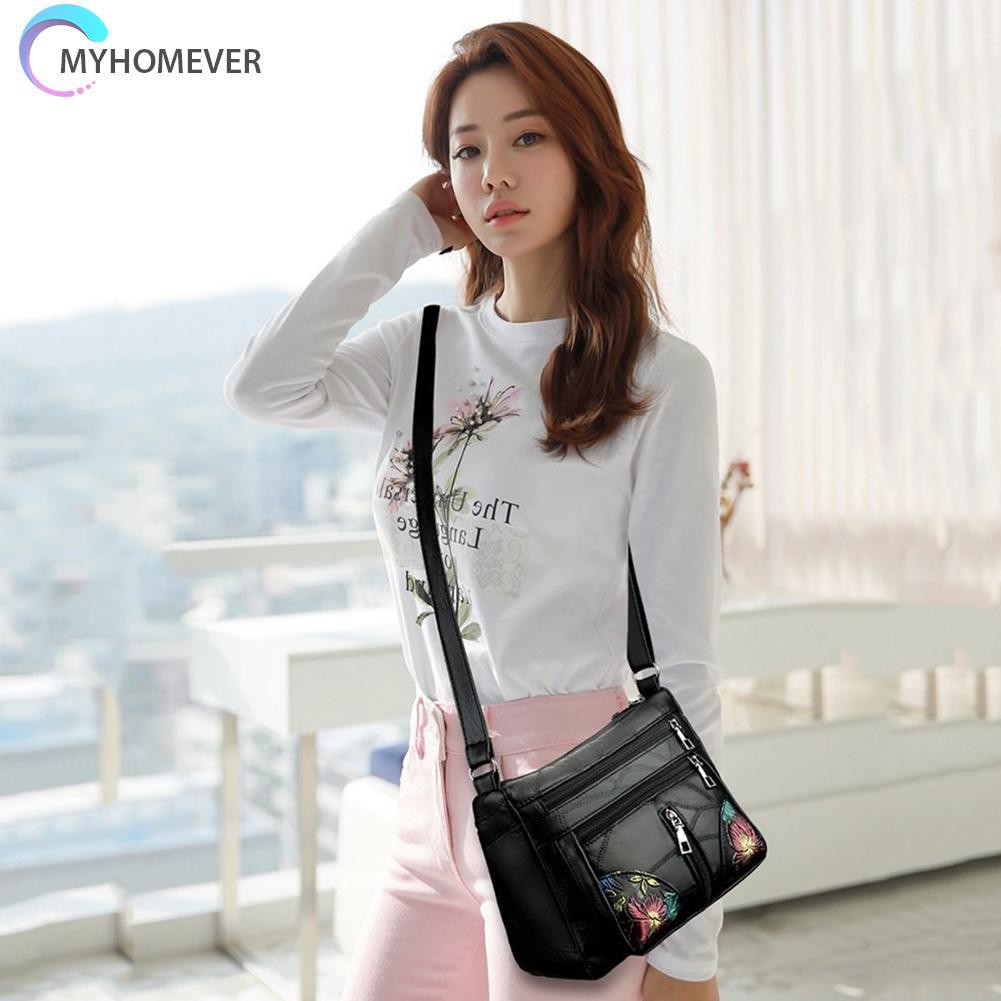 Túi Xách Da Cừu In Hoa Xinh Xắn Dành Cho Nữ