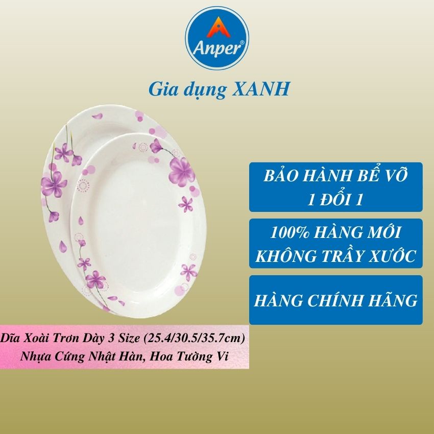 Đĩa dĩa nhựa melamine ANPER cao câp A5 dùng gia đình và nhà hàng sang trọng an toàn