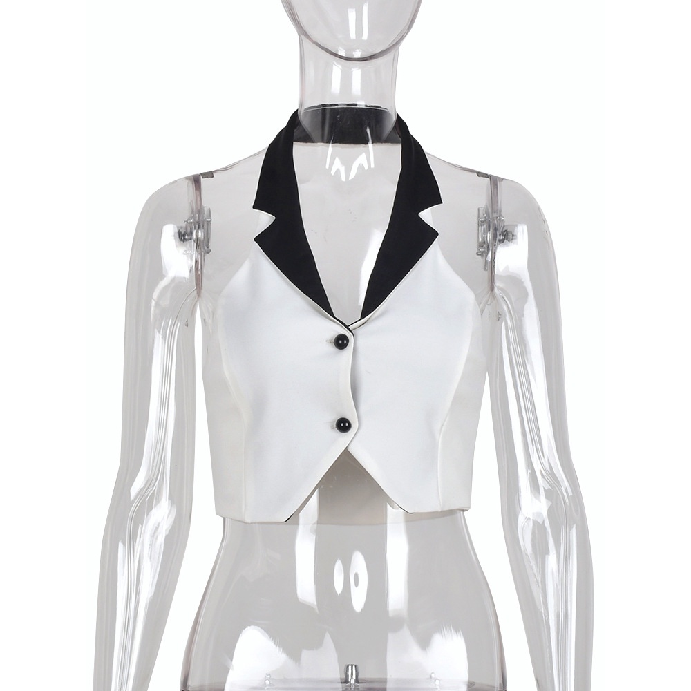 Áo Tank Top Cổ Bẻ Phối Nút Thời Trang Dành Cho Nữ