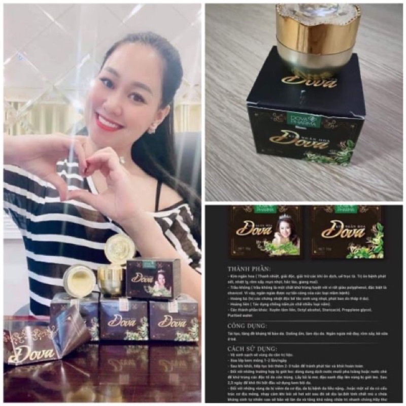 Combo 2 hộp cao thoa kim ngân hoa dova hàng chuẩn kèm quà tặng