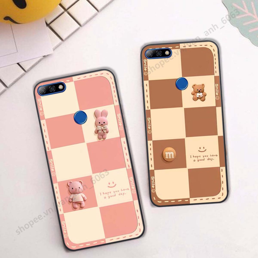 Ốp lưng Huawei Y7 Prime 2018 / Y7 Pro 2018 hình gấu, kẹo dễ thương cute
