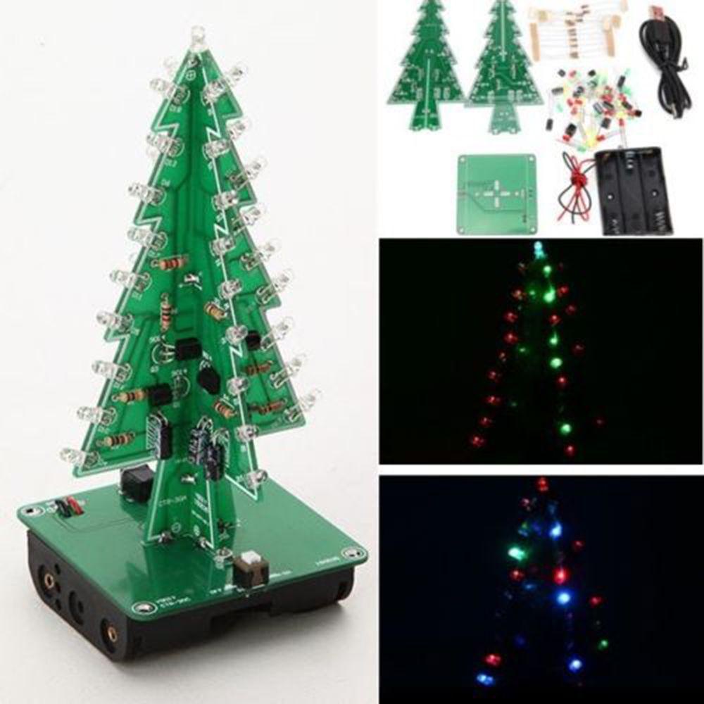 JONYE Cây Thông Giáng Sinh 3D Màu Đỏ / Xanh Lá / Vàng DIY Mới