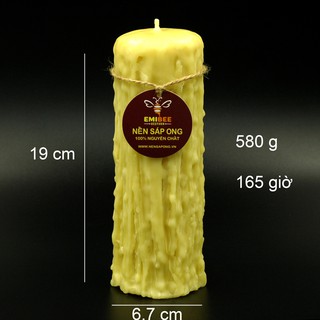 Nến Thơm Sáp Ong 165 giờ, thơm mật ong, làm sạch không khí, cải thiện hô hấp, giấc ngủ sâu, không độc tố.