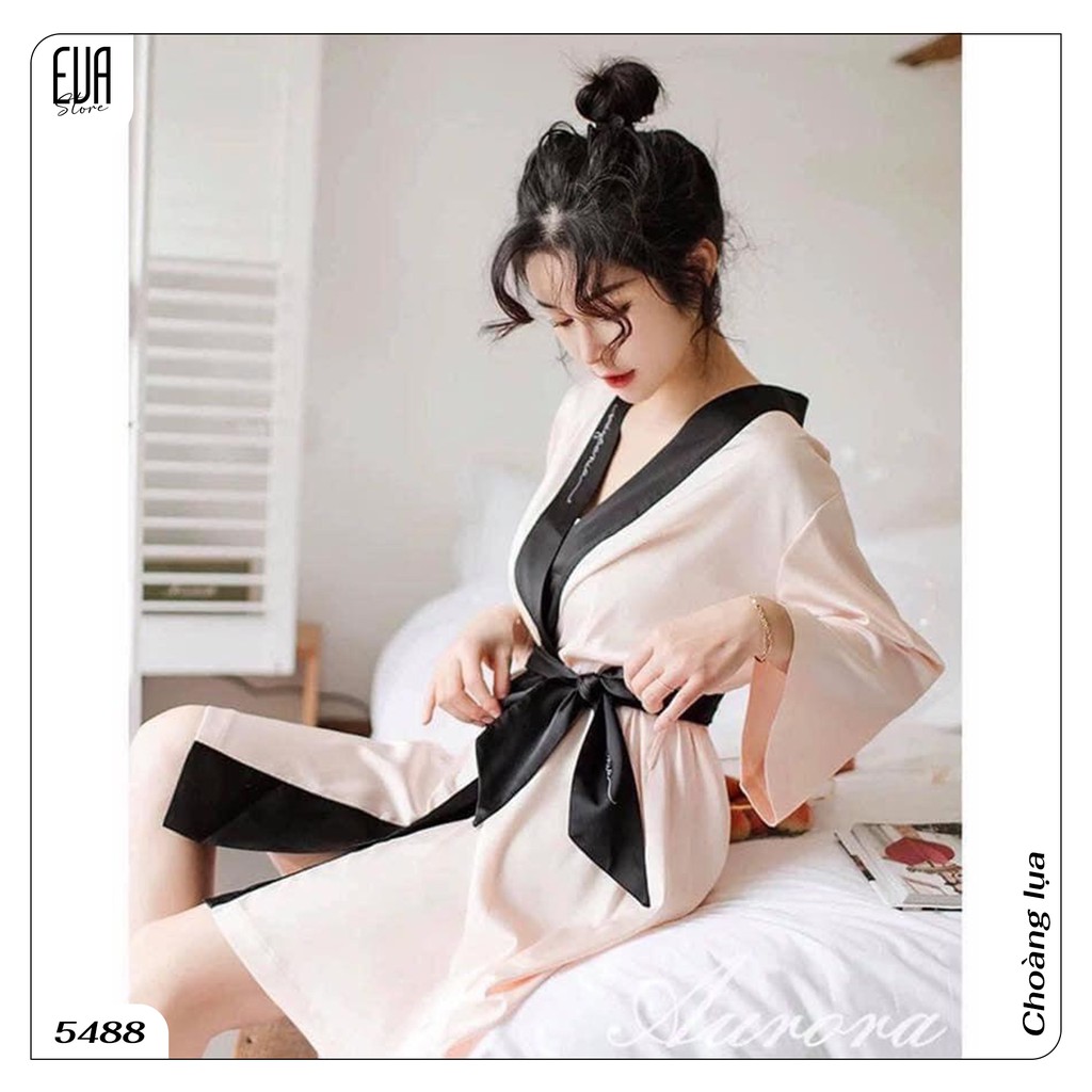 Áo choàng lụa thanh lịch kèm đai rời 5488 | BigBuy360 - bigbuy360.vn