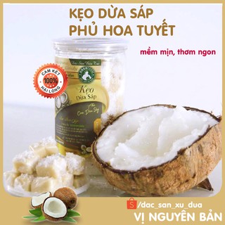 Kẹo Dừa Sáp Phủ Hoa Tuyết Cơm Dừa Sấy Vị Nguyên Bản 400g Cocofarm