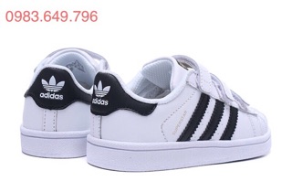 [FREE SHIP 24-35] Giày S. U. P. E. R. S. T. A. R Đen trắng