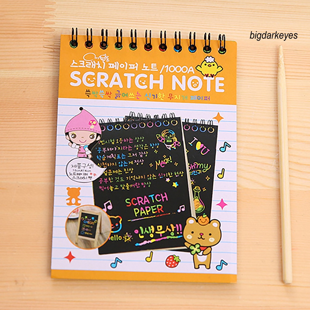 Sổ Tay Vẽ Tranh Cạo Nhiều Màu Sắc Dễ Thương Cho Bé