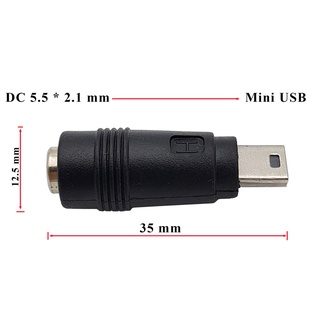 [HCM]  Đầu chuyển đổi DC 5.5×2.1mm sang Mini USB [ĐIỆN TỬ]