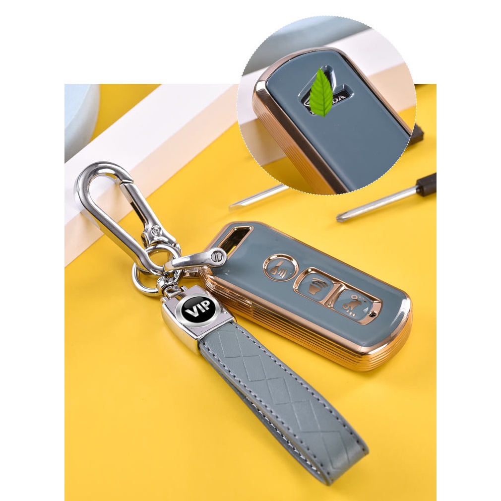 Ốp chìa khóa smartkey honda SH, Sh Mode 3 nút bấm nhưa TPU cao cấp kèm móc khóa