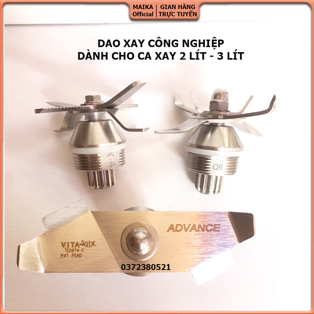 Bộ lưỡi dao 6 lưỡi đa năng cho máy xay sinh tố công nghiệp Omniblend Sinbo Kingblender Bigsun Gemat. Ca xay 2 lít, 3 lít