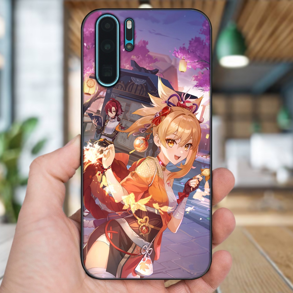 Ốp lưng Huawei P30 Pro viền đen in hình Yoimiya Genshin Impact