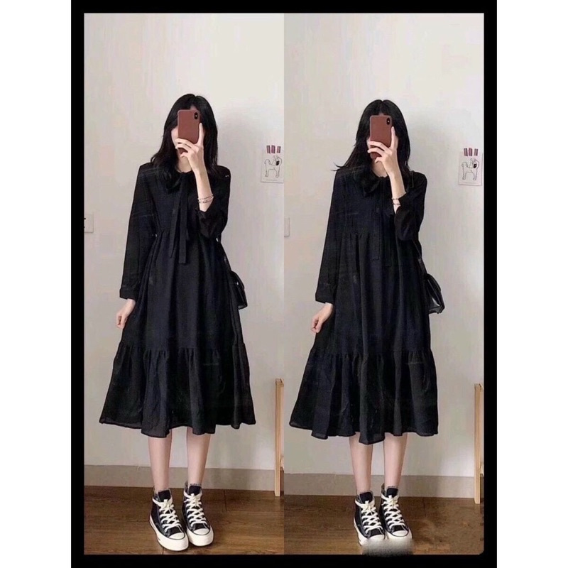 Đầm babydoll học sinh dáng dài ❤️❤️