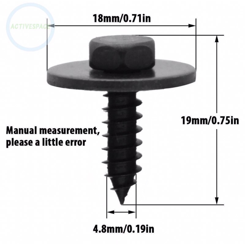 Combo 10 nút nhựa, ốc vít bắt chắn bùn ô tô Toyota,Huyndai,Kia,Mazda,Chevrolet