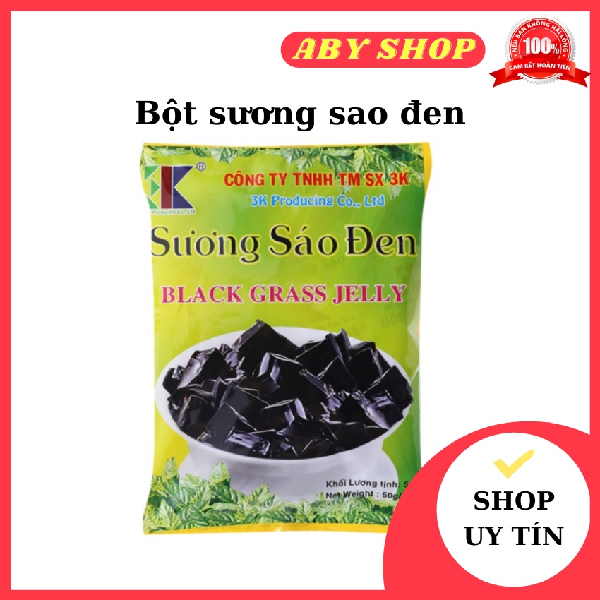 Bột sương sáo đen 3K ⚡ LOẠI NGON ⚡ bột sương sáo đen có mùi vị thơm ngon chế biến đơn giản, nhanh gọn