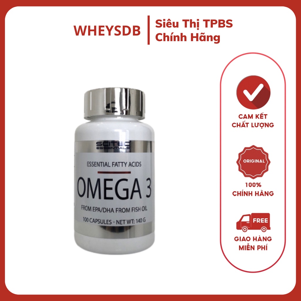 Dầu Cá Omega -3 Scitec Nutrition – Chất Béo Tốt Nhất Cho Cơ Thể 100 Viên