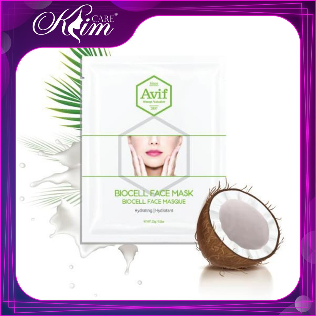 Mặt Nạ Nước Dừa Tươi Vượt Trội BIOCELL HYDRATING FACE MASK