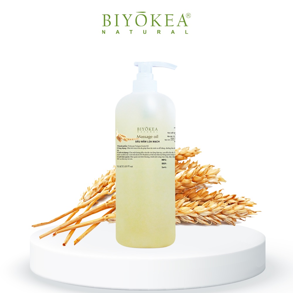Dầu Mầm Lúa Mạch Biyokea Nguyên Chất Giúp Dưỡng Da, Giữ Ẩm Được Dùng Trong Spa