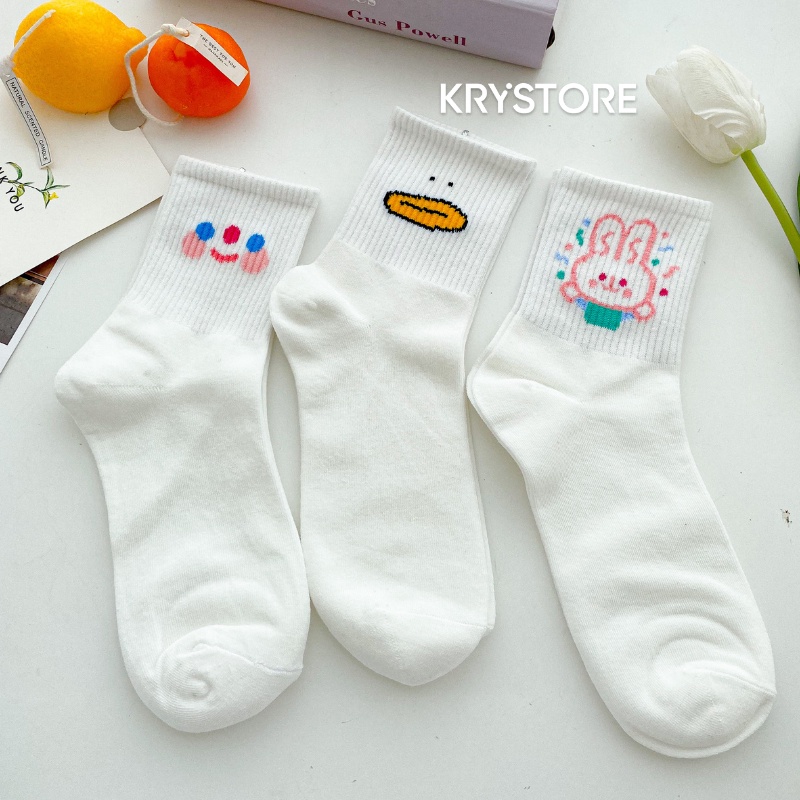 Set tất cao cổ hình cute dễ thương, vớ chất đẹp Krystore ST02