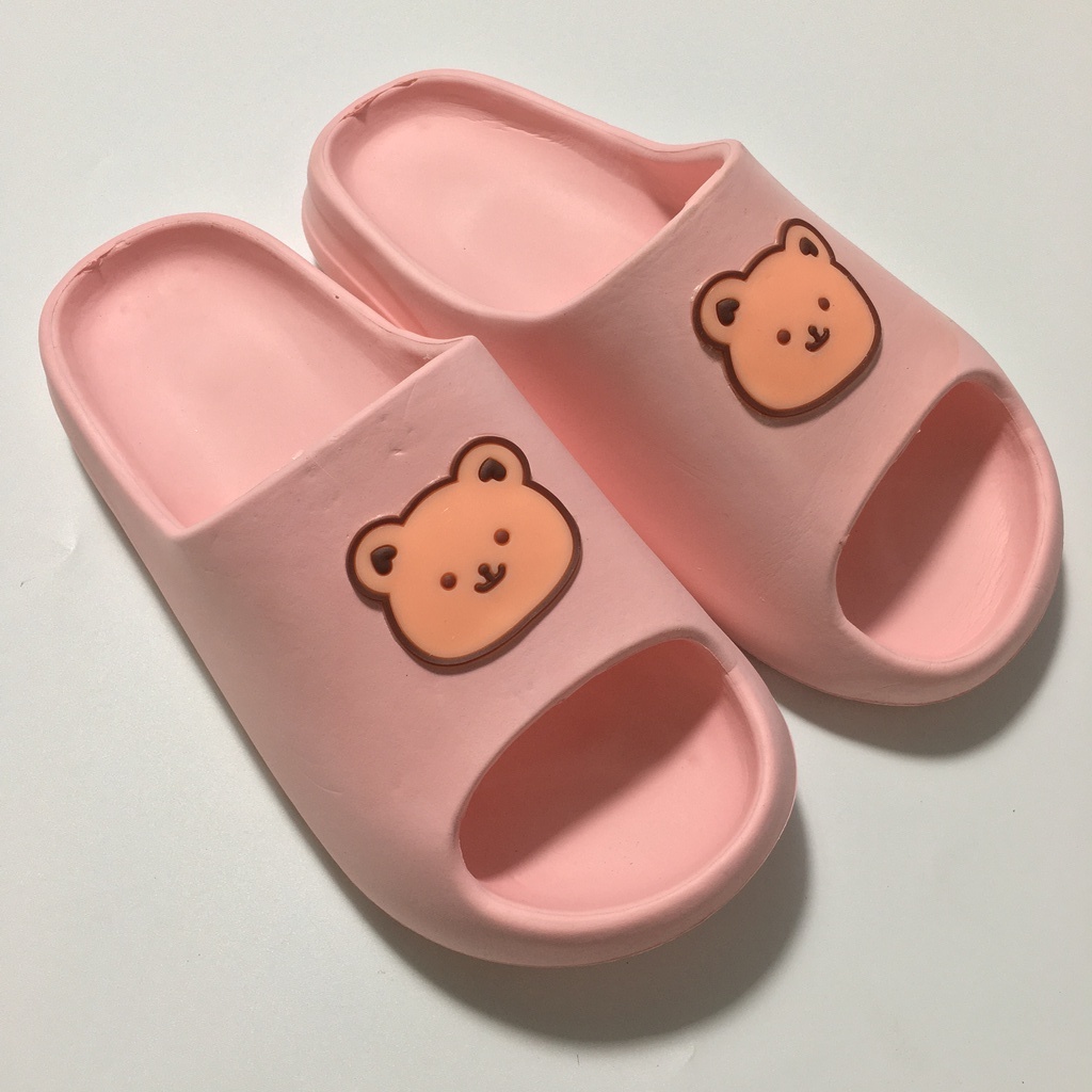 Dép bánh mỳ nữ hình gấu 🔥 FREESHIP🔥 Dép quai ngang đế cao hot trend nhất năm nay, siêu êm siêu bền