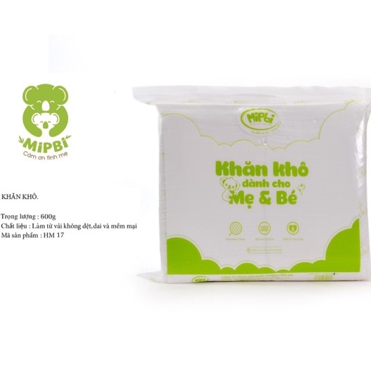 Khăn khô đa năng mipbi cho mẹ và bé 600g (560-580 tờ)