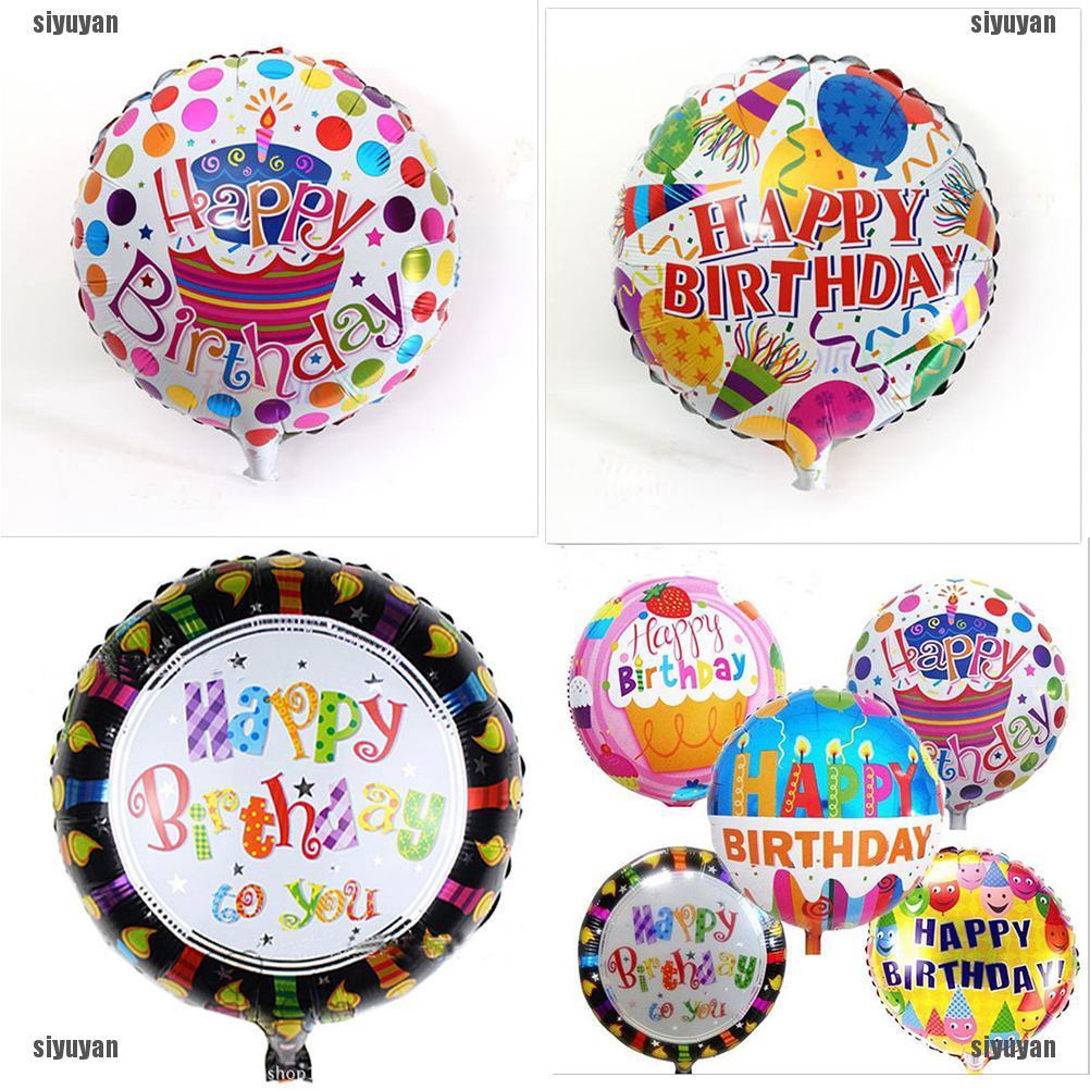 Set 2 Bong Bóng Hơi Chữ Happy Birthday Dùng Để Trang Trí Tiệc Sinh Nhật