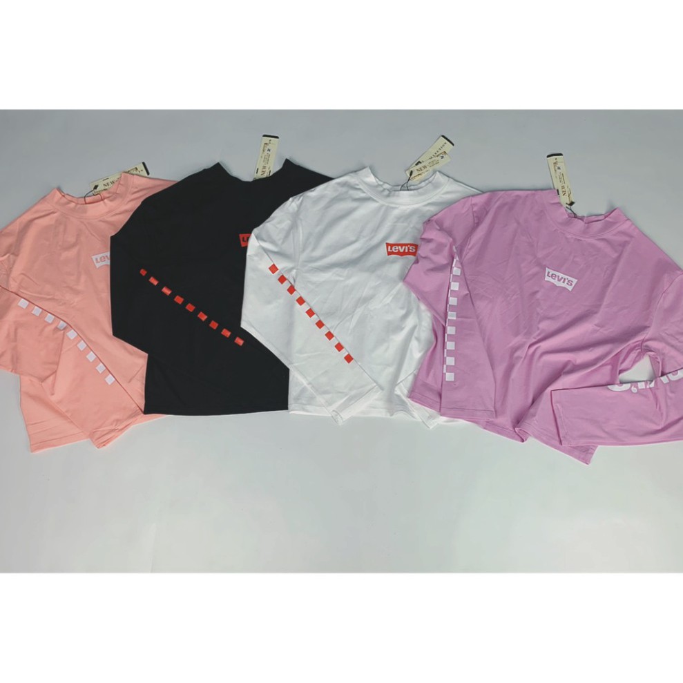 [ Chất Đẹp ] Áo Thun Nữ Cotton Tay Dài LV Chất Mịn Mát, Co Giãn 4 Chiều