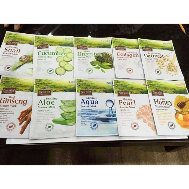 Combo 10 miếng mặt nạ Pure Mind Essence Mask