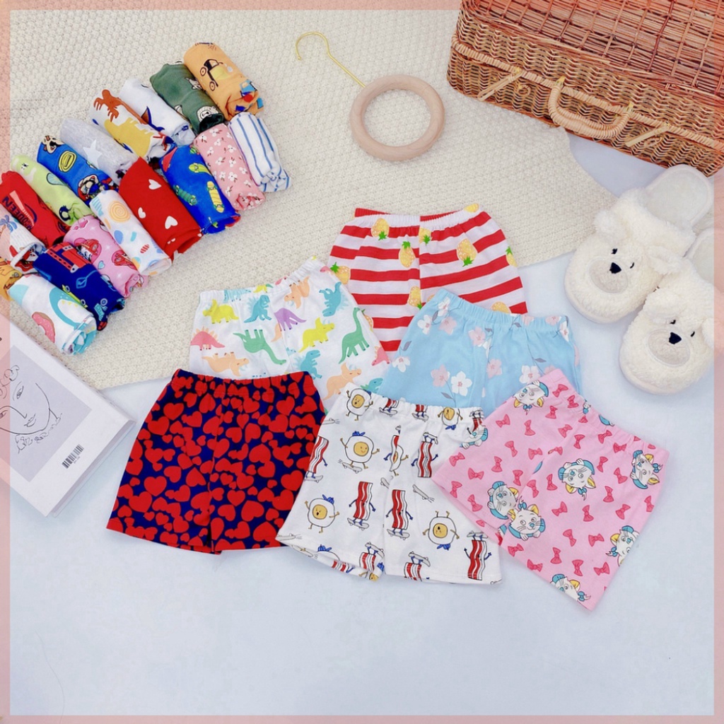 quần chục cho bé LILIKIDS quần đùi ngắn cho bé trai bé gái loại 1 QC06