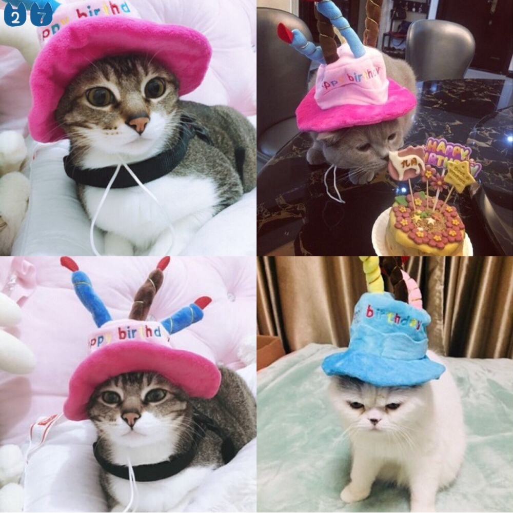Mũ mừng sinh nhật cho thú cưng thiết kế đáng yêu dễ thương