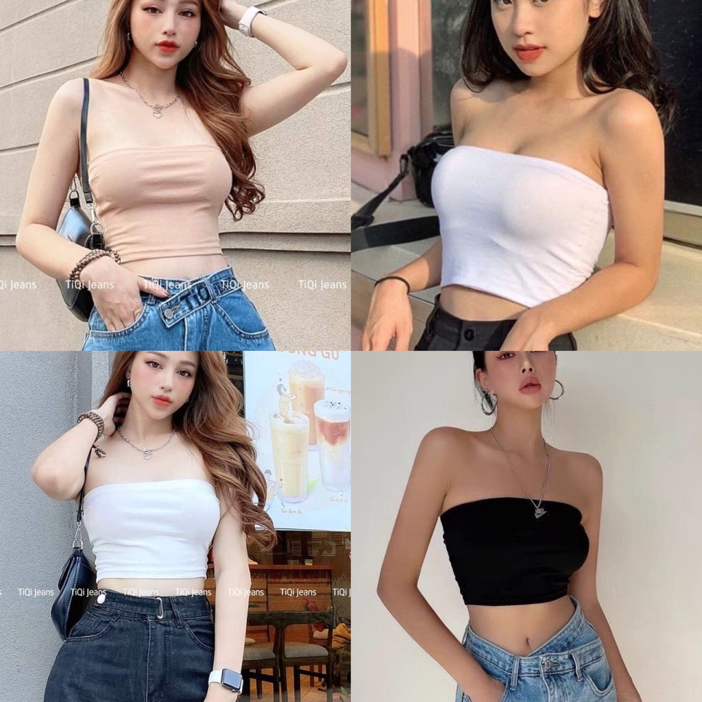 Áo Ống Croptop,áo quây cúp ngực Chất zip dày dặn co giãn hàng cao cấp A112 SUTANO